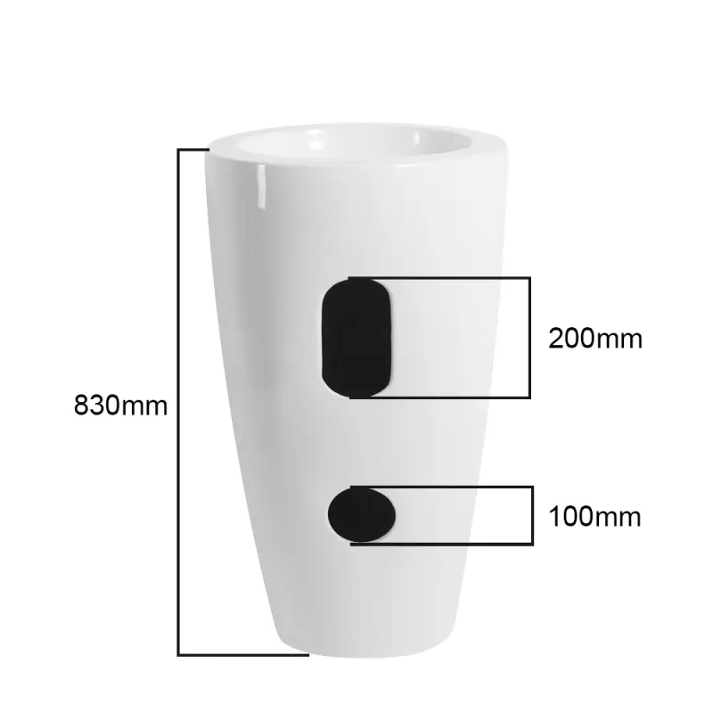 Раковина напольная Azario AZ 50х50 Белый AZ-311 Раковина напольная Azario AZ 50х50 Белый AZ-311 — изображение 3