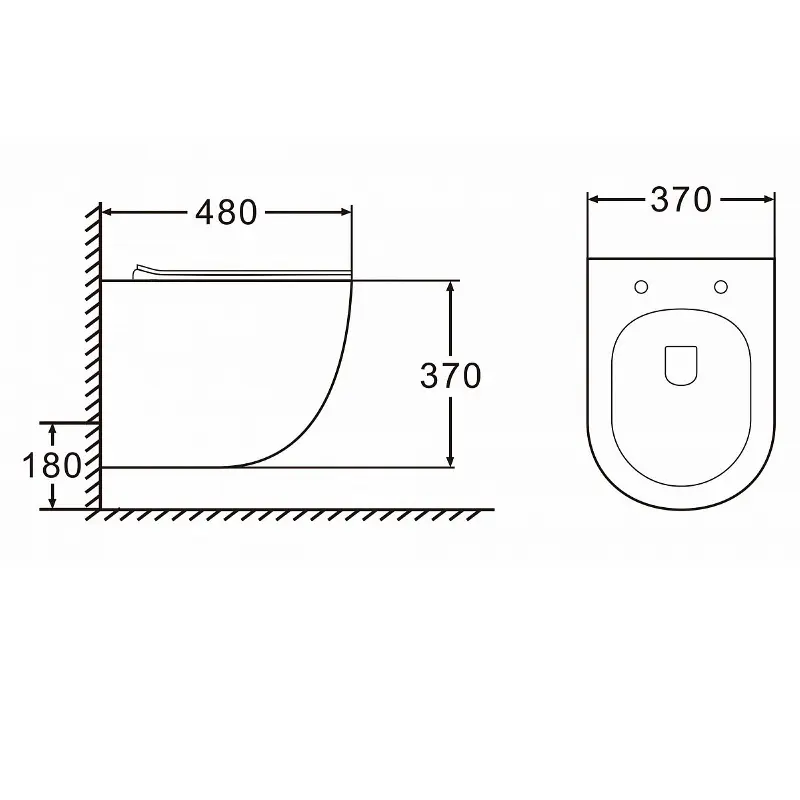 Унитаз подвесной Azario Morano + с сиденьем Белый AZ-450W Унитаз подвесной Azario Morano + с сиденьем Белый AZ-450W — изображение 3