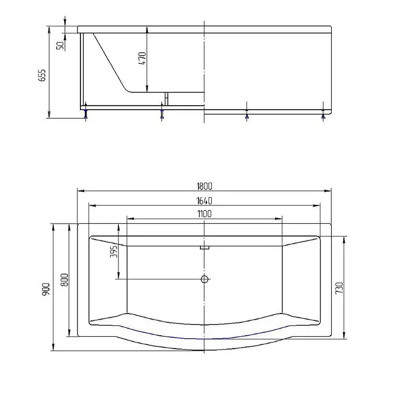 Ванна акриловая Акватек Гелиос 180х90 (каркас + слив-перелив + экран) GEL180-0000067 Ванна акриловая Акватек Гелиос 180х90 (каркас + слив-перелив + экран) GEL180-0000067 — изображение 5