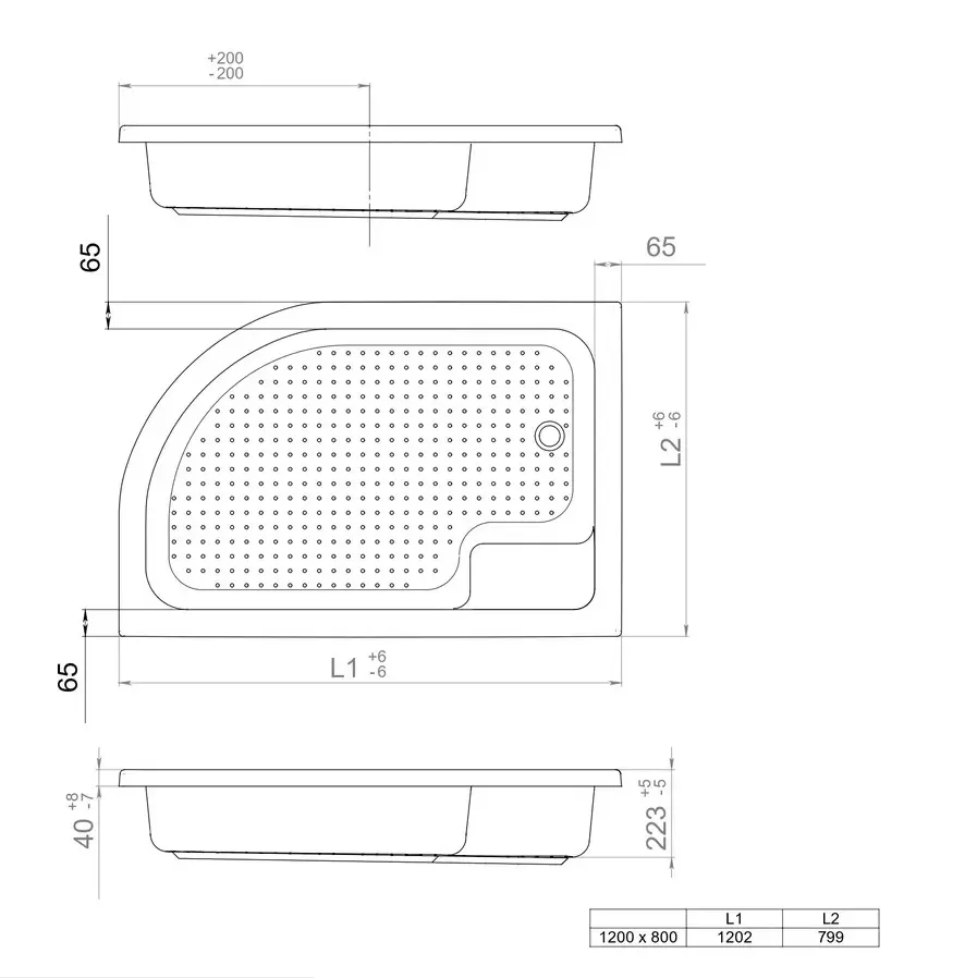 Душевой поддон Triton ПД18 120х80см, левый, средний, с сиденьем Душевой поддон Triton ПД18 120х80см, левый, средний, с сиденьем — изображение 3