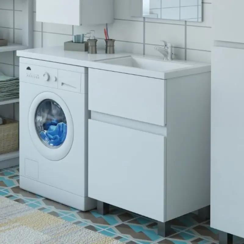 Тумба напольная Эстет Dallas Luxe под стиральную машину 120 с раковиной Белый ФР-00001920 Тумба напольная Эстет Dallas Luxe под стиральную машину 120 с раковиной Белый ФР-00001920 — изображение 3