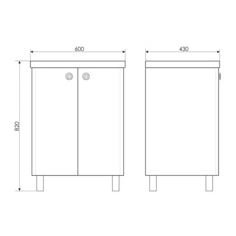 Тумба напольная Comforty Флоренция 60 + раковина Белый глянец 3127387 Тумба напольная Comforty Флоренция 60 + раковина Белый глянец 3127387 — изображение 3