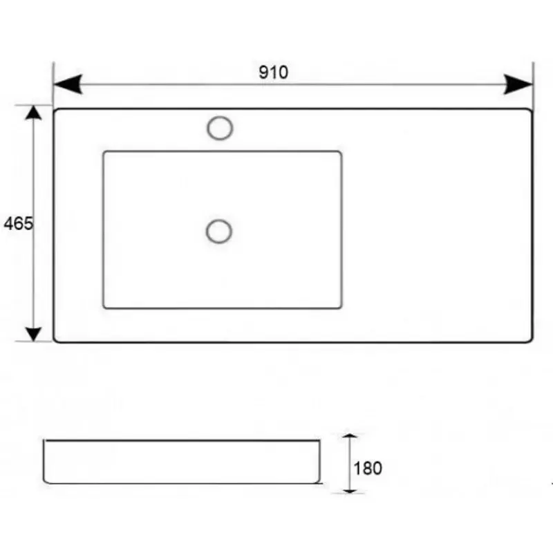 Раковина мебельная Comforty Overbuild 91х46,5 Белый глянцевый 4137207 Раковина мебельная Comforty Overbuild 91х46,5 Белый глянцевый 4137207 — изображение 3