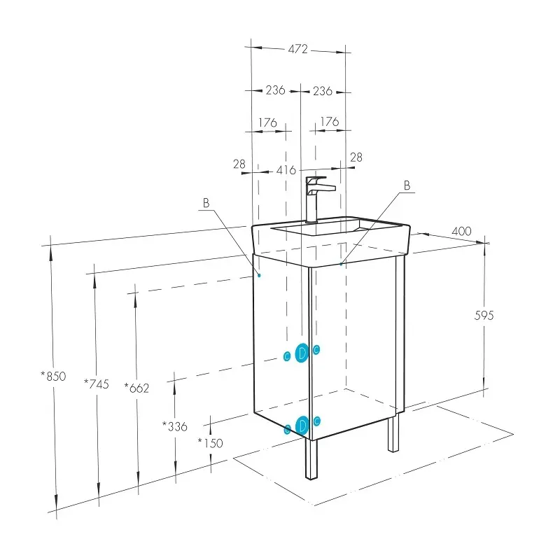 Тумба напольная с раковиной Aquaton Кантри 47,2х40 белый глянцевый/дуб верона 1A2578K0AHB20 Тумба напольная с раковиной Aquaton Кантри 47,2х40 белый глянцевый/дуб верона 1A2578K0AHB20 — изображение 3