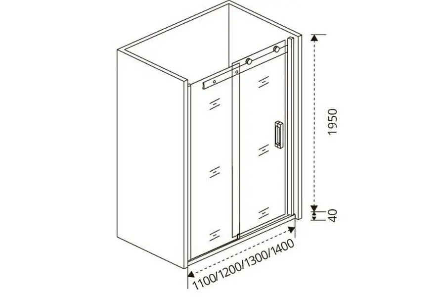 Душевая дверь Bas Puerta 110х195 Хром / Прозрачное Душевая дверь Bas Puerta 110х195 Хром / Прозрачное — изображение 3