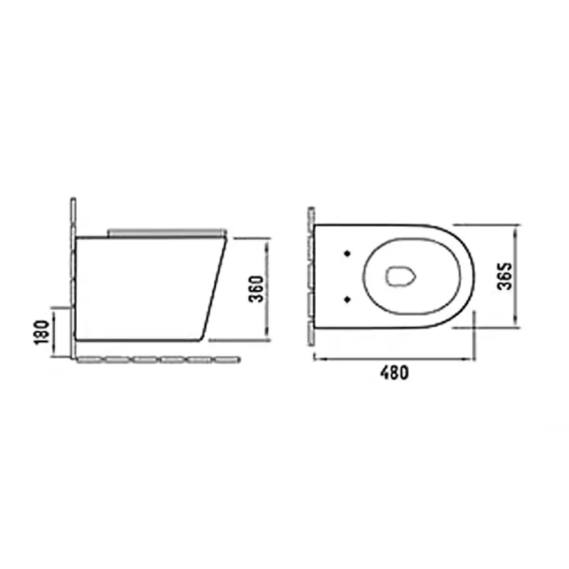 Унитаз подвесной Comforty 105 с сиденьем Черный матовый 00-00007650 Унитаз подвесной Comforty 105 с сиденьем Черный матовый 00-00007650 — изображение 3