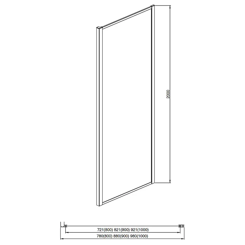 Душевая стенка Aquatek NAA 80 Хром / Прозрачное AQNAA6310-80 Душевая стенка Aquatek NAA 80 Хром / Прозрачное AQNAA6310-80 — изображение 3
