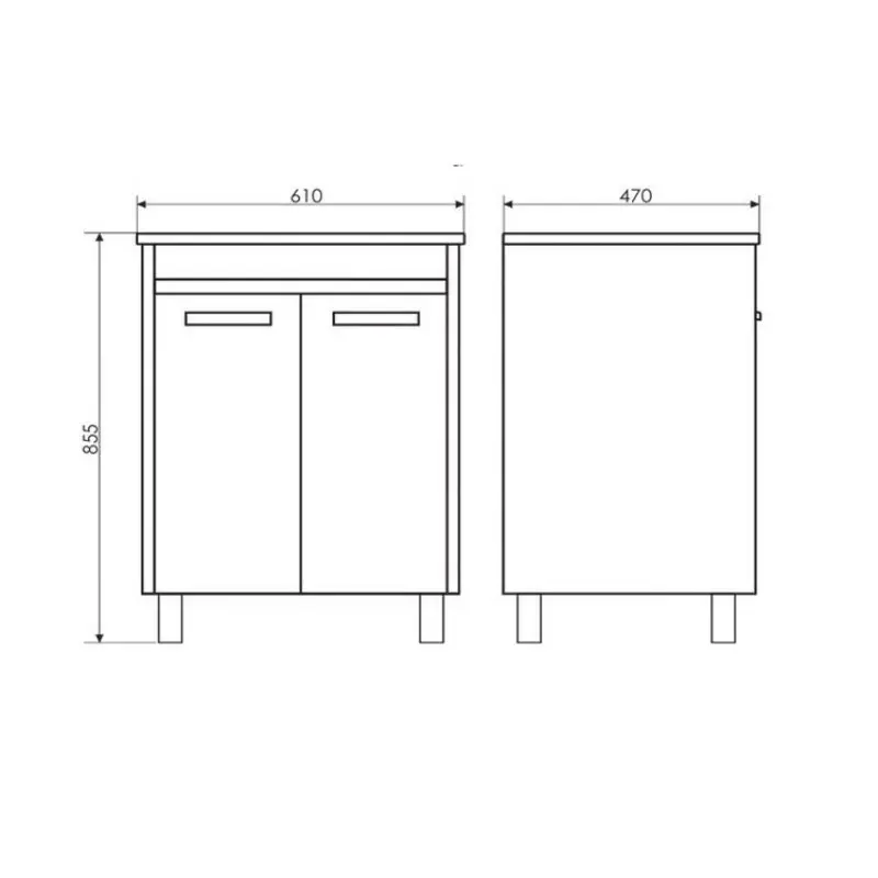 Тумба напольная Comforty Тулуза 61 + раковина Белый / Сосна 3129012 Тумба напольная Comforty Тулуза 61 + раковина Белый / Сосна 3129012 — изображение 3