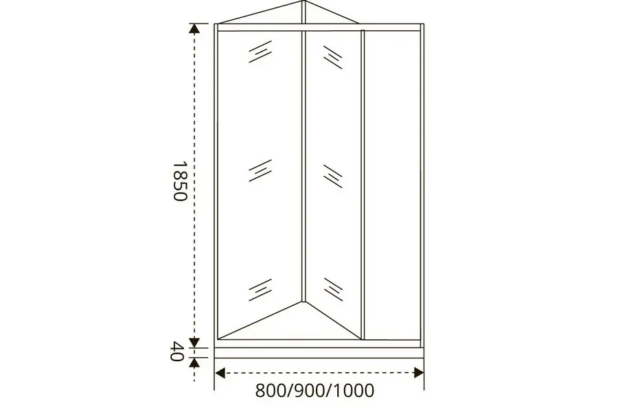 Душевая дверь Bas Infinity 100х185 Хром / Прозрачное Душевая дверь Bas Infinity 100х185 Хром / Прозрачное — изображение 4