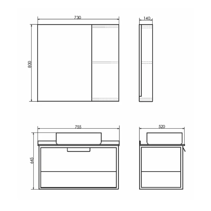 Тумба подвесная Comforty Кёльн 75 + раковина + черная столешница Дуб темный 00004149065CF Тумба подвесная Comforty Кёльн 75 + раковина + черная столешница Дуб темный 00004149065CF — изображение 4
