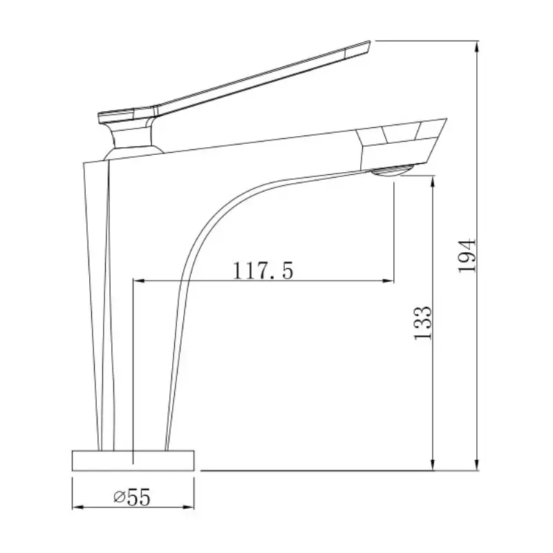 Смеситель для раковины Comforty FC088A-CMT Черный матовый Смеситель для раковины Comforty FC088A-CMT Черный матовый — изображение 4
