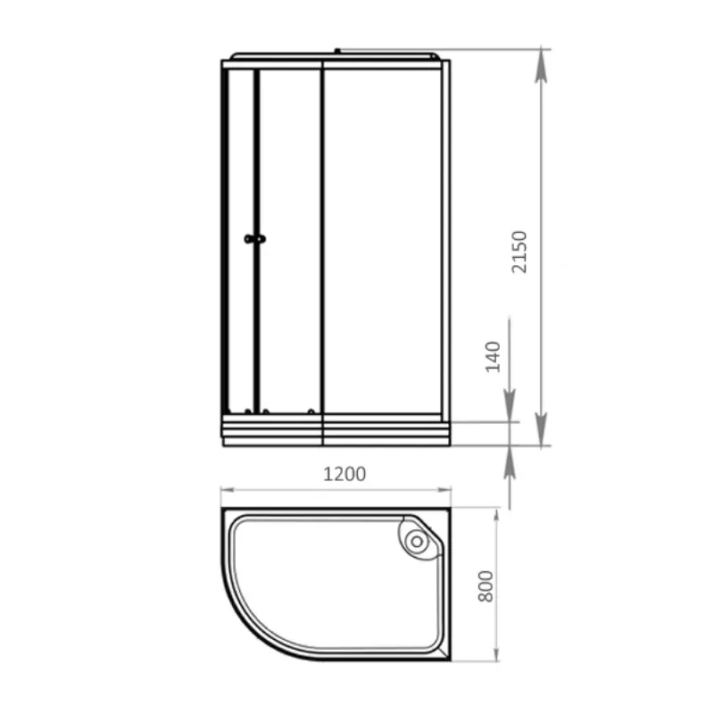 Душевая кабина Comforty 301 120х80 правая Хром / Тонированное 301R Душевая кабина Comforty 301 120х80 правая Хром / Тонированное 301R — изображение 4