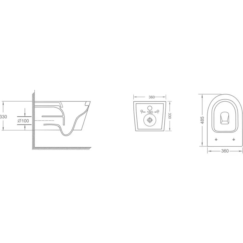 Унитаз подвесной Loranto Krosa Белый 87266 Унитаз подвесной Loranto Krosa Белый 87266 — изображение 4