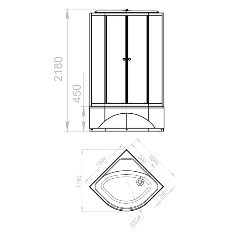 Душевая кабина Domani-Spa Delight Slim high без электрики 100х100 Белый, Поддон высокий Душевая кабина Domani-Spa Delight Slim high без электрики 100х100 Белый, Поддон высокий — изображение 4