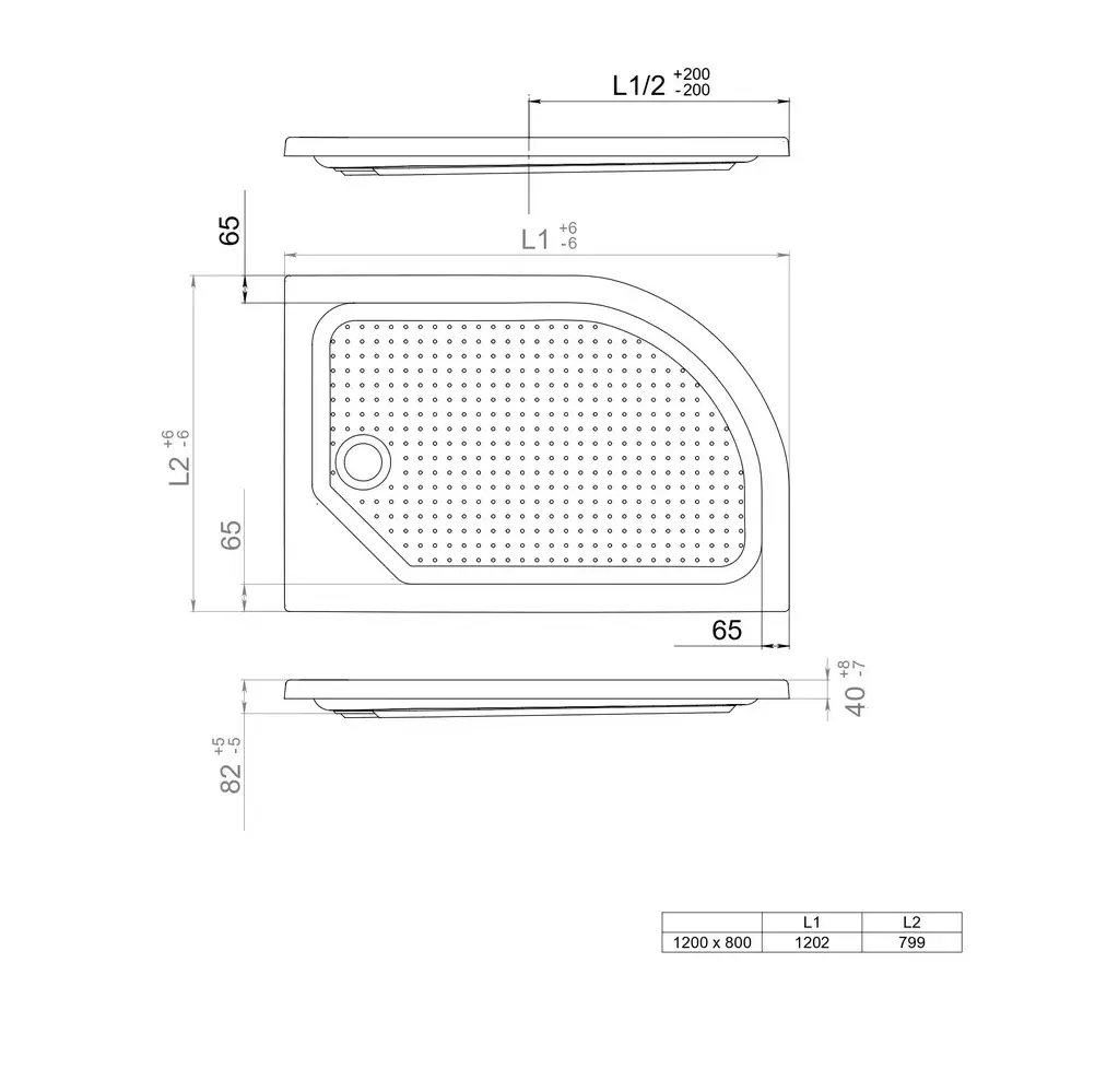 Душевой поддон Triton ПД17 120х80см, правый, низкий Душевой поддон Triton ПД17 120х80см, правый, низкий — изображение 3
