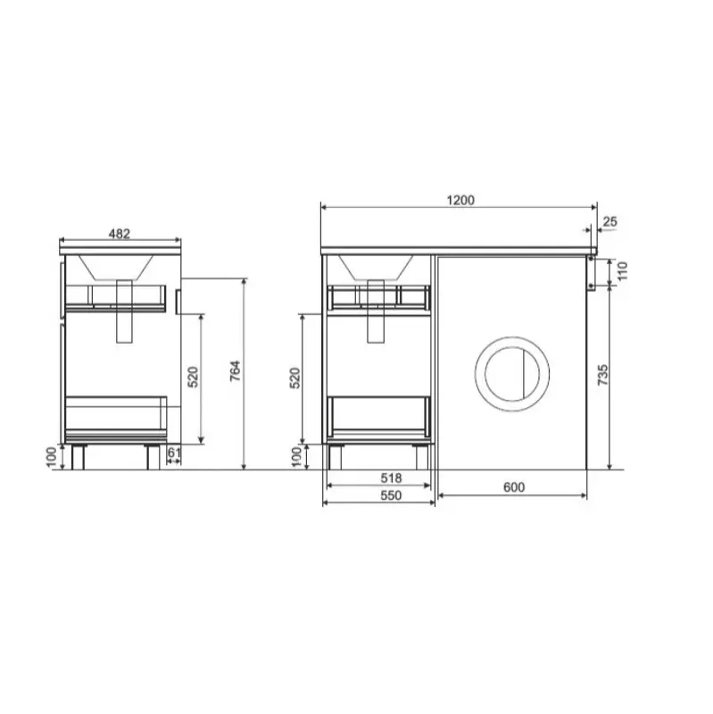 Тумба напольная Эстет Dallas Luxe под стиральную машину 120 с раковиной Белый ФР-00001918 Тумба напольная Эстет Dallas Luxe под стиральную машину 120 с раковиной Белый ФР-00001918 — изображение 4