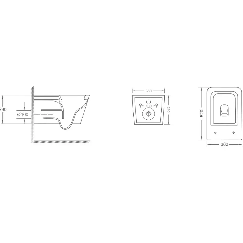 Унитаз подвесной Loranto Talas Белый 87268 Унитаз подвесной Loranto Talas Белый 87268 — изображение 4