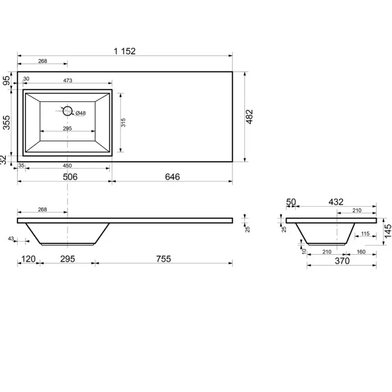Тумба напольная Эстет Dallas Luxe под стиральную машину 115 с раковиной Белый ФР-00002300 Тумба напольная Эстет Dallas Luxe под стиральную машину 115 с раковиной Белый ФР-00002300 — изображение 4