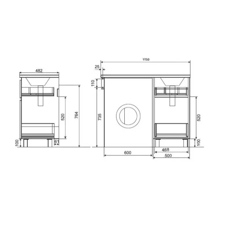 Тумба напольная Эстет Dallas Luxe под стиральную машину 115 с раковиной Белый ФР-00002299 Тумба напольная Эстет Dallas Luxe под стиральную машину 115 с раковиной Белый ФР-00002299 — изображение 4