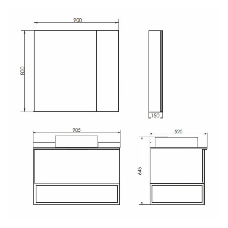 Тумба подвесная Comforty Порто 90,5 + раковина + белая столешница Дуб дымчатый 00-00009322CF Тумба подвесная Comforty Порто 90,5 + раковина + белая столешница Дуб дымчатый 00-00009322CF — изображение 4