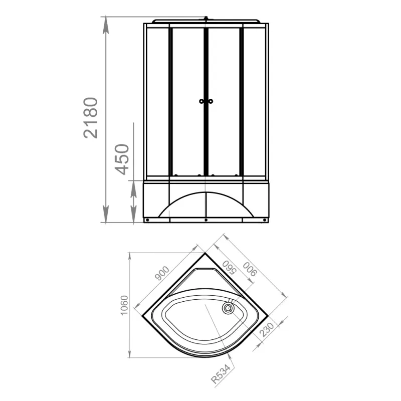 Душевая кабина Domani-Spa Delight Slim high 90х90 Белый, Поддон высокий Душевая кабина Domani-Spa Delight Slim high 90х90 Белый, Поддон высокий — изображение 4