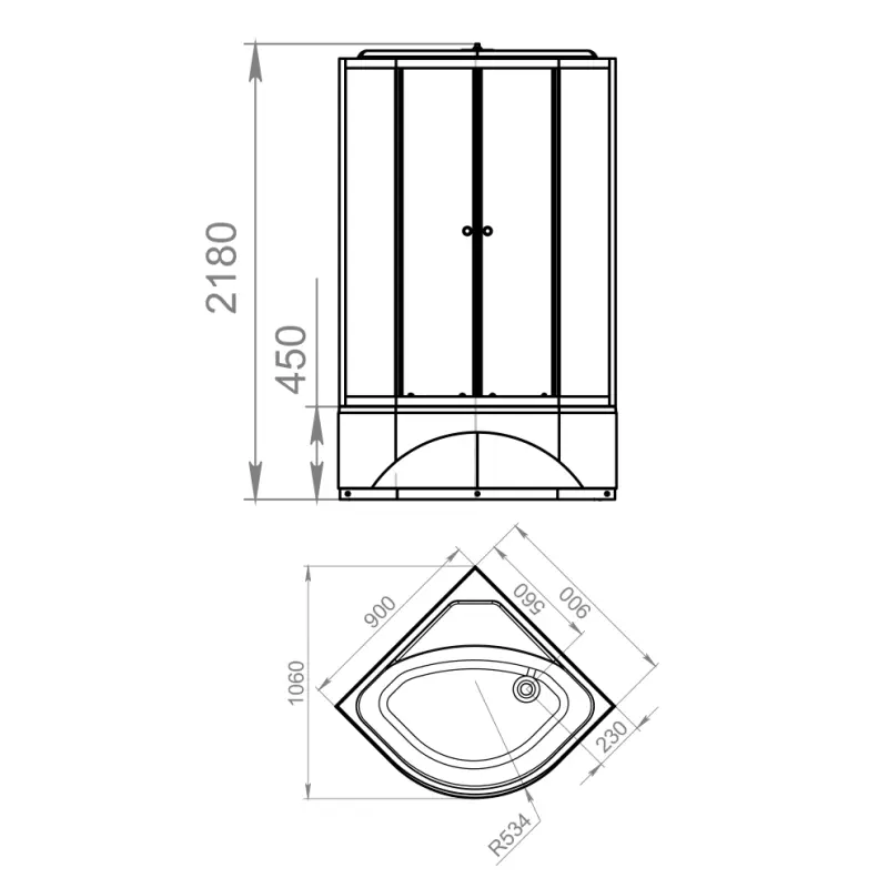 Душевая кабина Domani-Spa Delight Slim high 90х90 Белый, Поддон высокий Душевая кабина Domani-Spa Delight Slim high 90х90 Белый, Поддон высокий — изображение 4