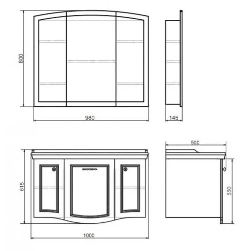 Шкаф зеркальный Comforty Палини 98 Белый 00004147994CF Шкаф зеркальный Comforty Палини 98 Белый 00004147994CF — изображение 4