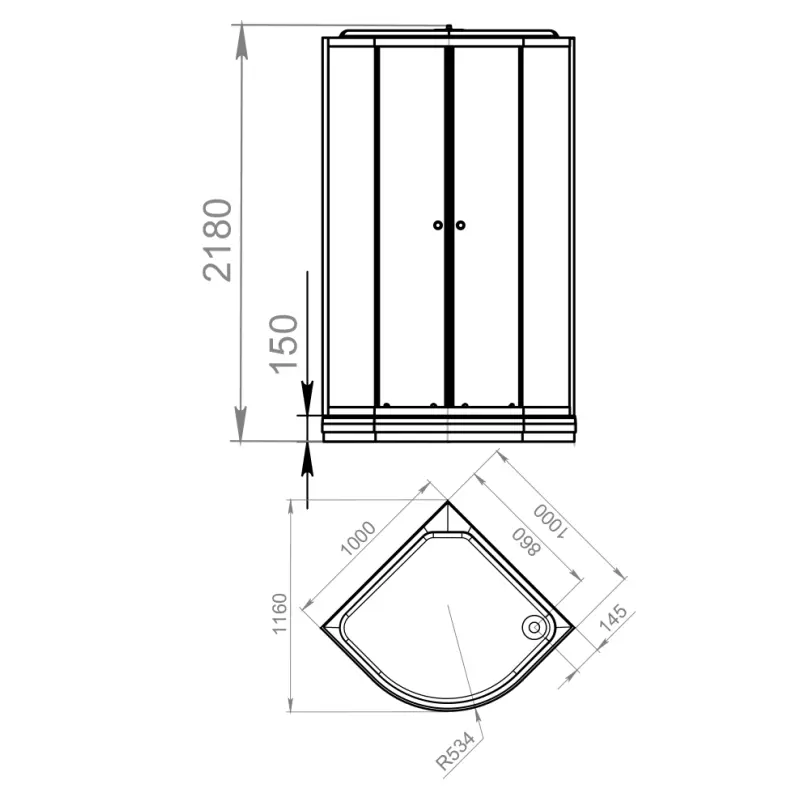 Душевая кабина Domani-Spa Delight Slim без электрики 100х100 Белый, Поддон низкий Душевая кабина Domani-Spa Delight Slim без электрики 100х100 Белый, Поддон низкий — изображение 4