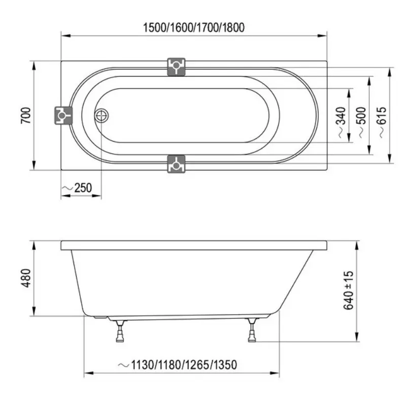 Ванна акриловая Ravak Sonata II 150х70 Белый C633R00000 Ванна акриловая Ravak Sonata II 150х70 Белый C633R00000 — изображение 4