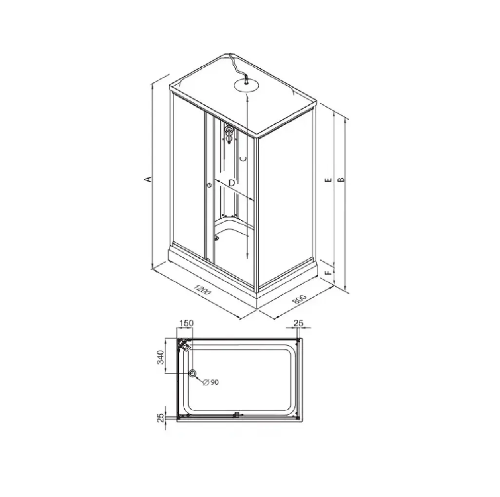 Душевая кабина Triton Квадро 120х80 А см, левый, Белый, Низкий поддон Душевая кабина Triton Квадро 120х80 А см, левый, Белый, Низкий поддон — изображение 5