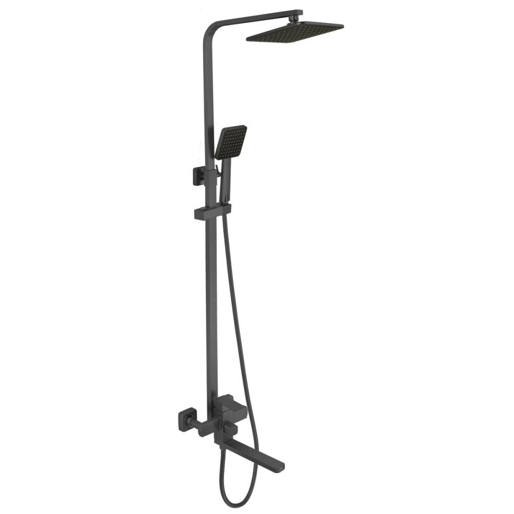 Душевая система Fmark FS81 с изливом Черный матовый FS8145-25H Душевая система Fmark FS81 с изливом Черный матовый FS8145-25H