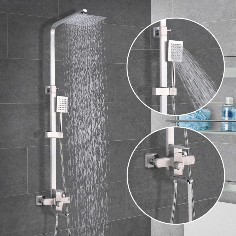 Душевая система Fmark FS81 с изливом Сатин FS8145 Душевая система Fmark FS81 с изливом Сатин FS8145 — изображение 2