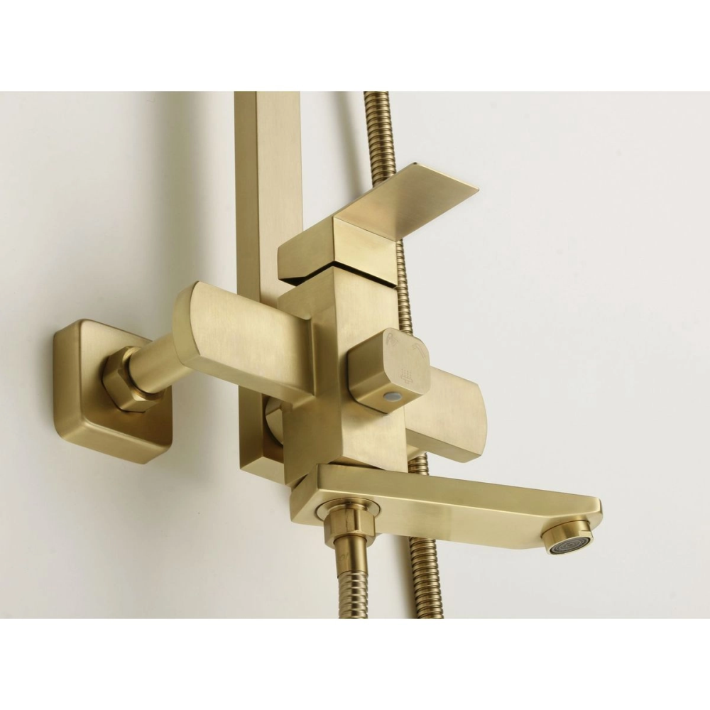 Душевая система Fmark FS81 с изливом Золото матовое FS8145C Душевая система Fmark FS81 с изливом Золото матовое FS8145C — изображение 4