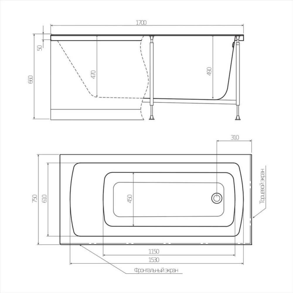 Ванна акриловая Alex Baitler Garda 170х75 Белый глянцевый GARDA 170*75 NW Ванна акриловая Alex Baitler Garda 170х75 Белый глянцевый GARDA 170*75 NW — изображение 4