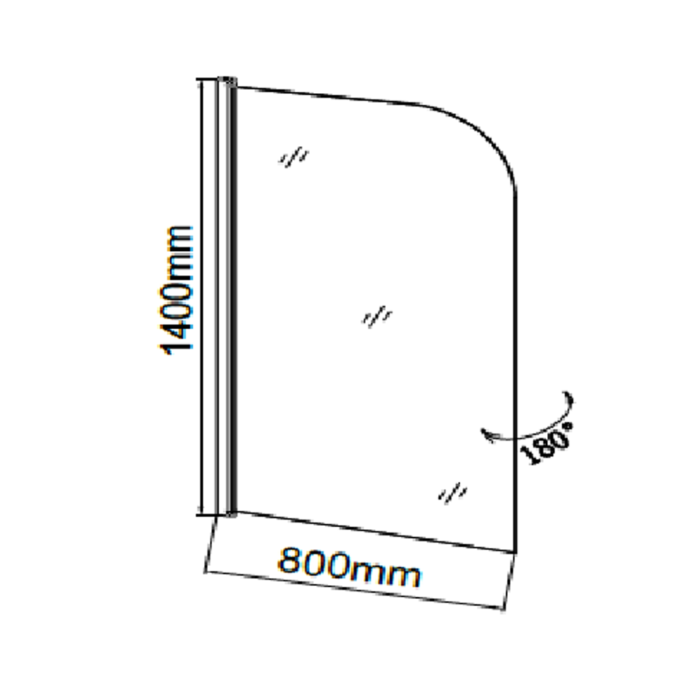 Шторка для ванны Grossman GR-100 80 Хром / С рисунком GR-100P Шторка для ванны Grossman GR-100 80 Хром / С рисунком GR-100P — изображение 3