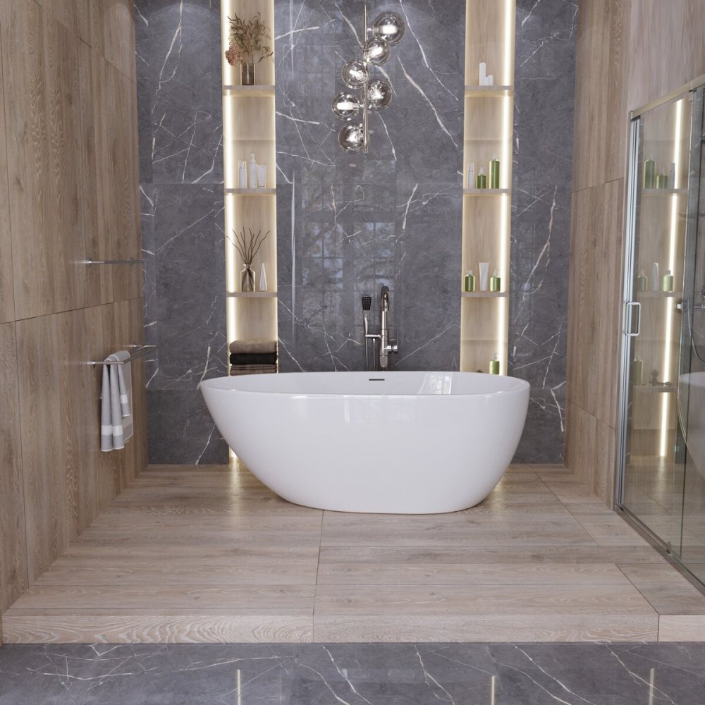 Ванна акриловая Grossman Fly 158х81 Белый матовый GR-1103M Ванна акриловая Grossman Fly 158х81 Белый матовый GR-1103M — изображение 4