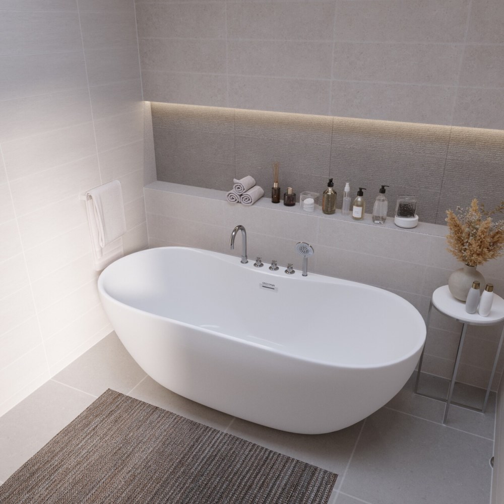 Ванна акриловая Grossman Classic 160х75 со смесителем на борту Белый глянцевый GR-12501-1 Ванна акриловая Grossman Classic 160х75 со смесителем на борту Белый глянцевый GR-12501-1 — изображение 3