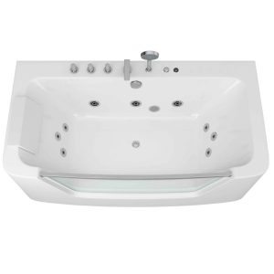 Ванна акриловая Grossman 150х85 гидромассажная со смесителем Белый глянцевый GR-15085-1