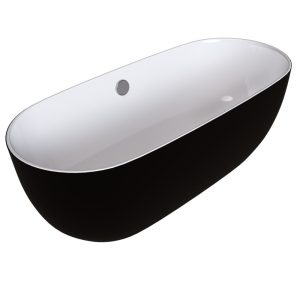 Ванна акриловая Grossman Classic 170х80 Белый / Черный GR-2501MB