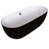 Ванна акриловая Grossman Classic 160х80 Белый / Черный GR-2502MB