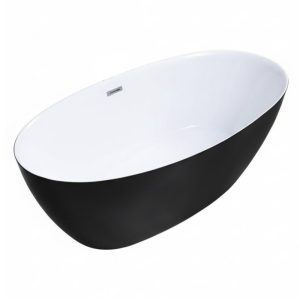 Ванна акриловая Grossman Classic 168х80 Белый / Черный GR-2503MB