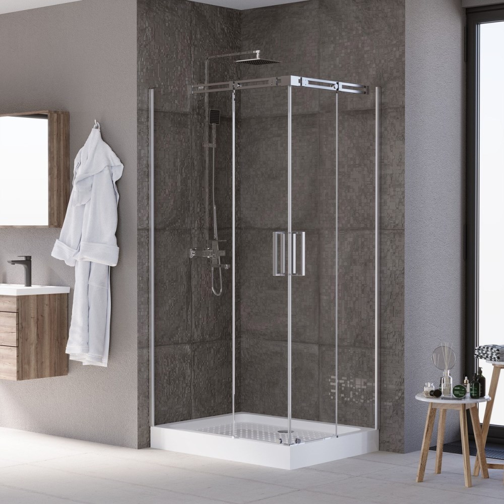 Душевой уголок Grossman Galaxy 120х80 Хром / Прозрачное GR-3120L Душевой уголок Grossman Galaxy 120х80 Хром / Прозрачное GR-3120L — изображение 2