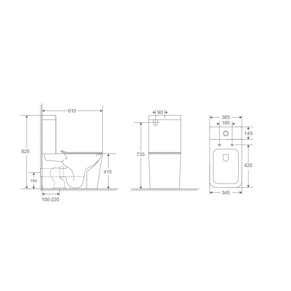 Унитаз-компакт Grossman Tornado Черный матовый GR-4418BMSQ Унитаз-компакт Grossman Tornado Черный матовый GR-4418BMSQ — изображение 5