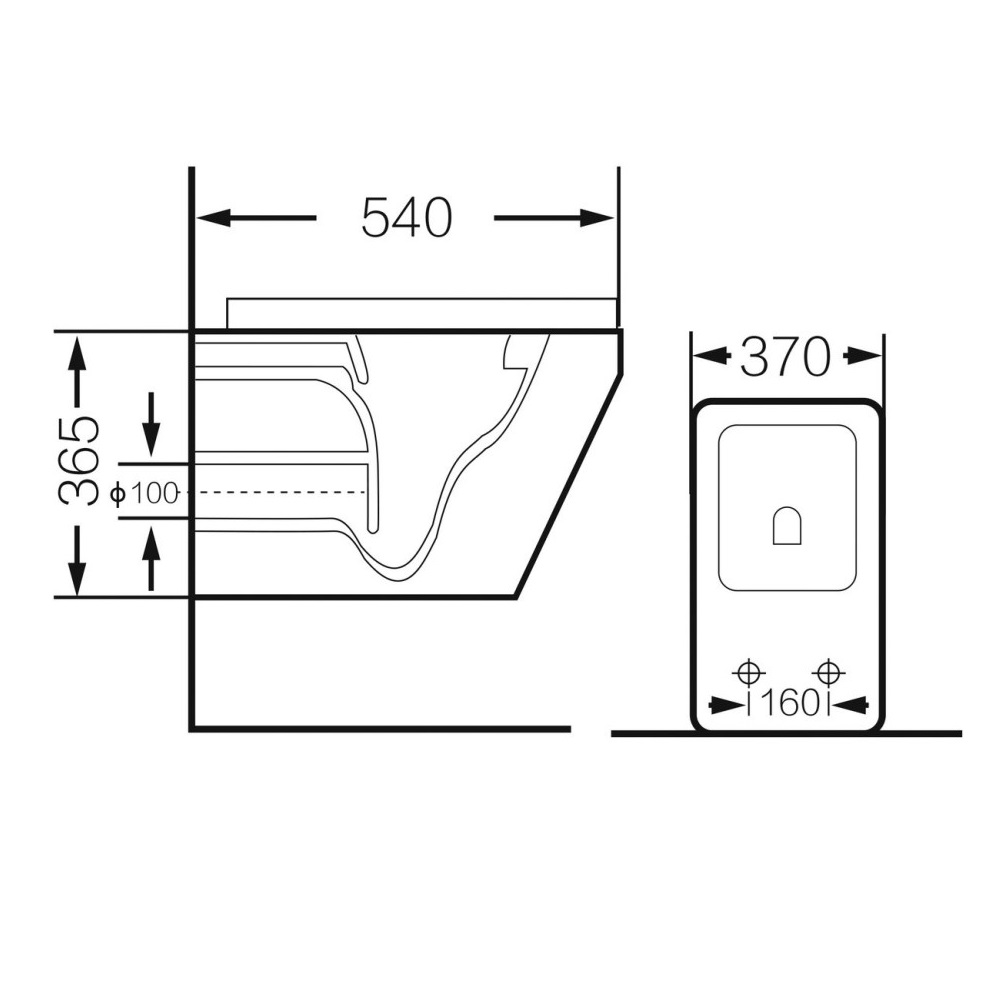 Унитаз подвесной Grossman Color с крышкой-сиденье Черный матовый GR-4440BMS Унитаз подвесной Grossman Color с крышкой-сиденье Черный матовый GR-4440BMS — изображение 5