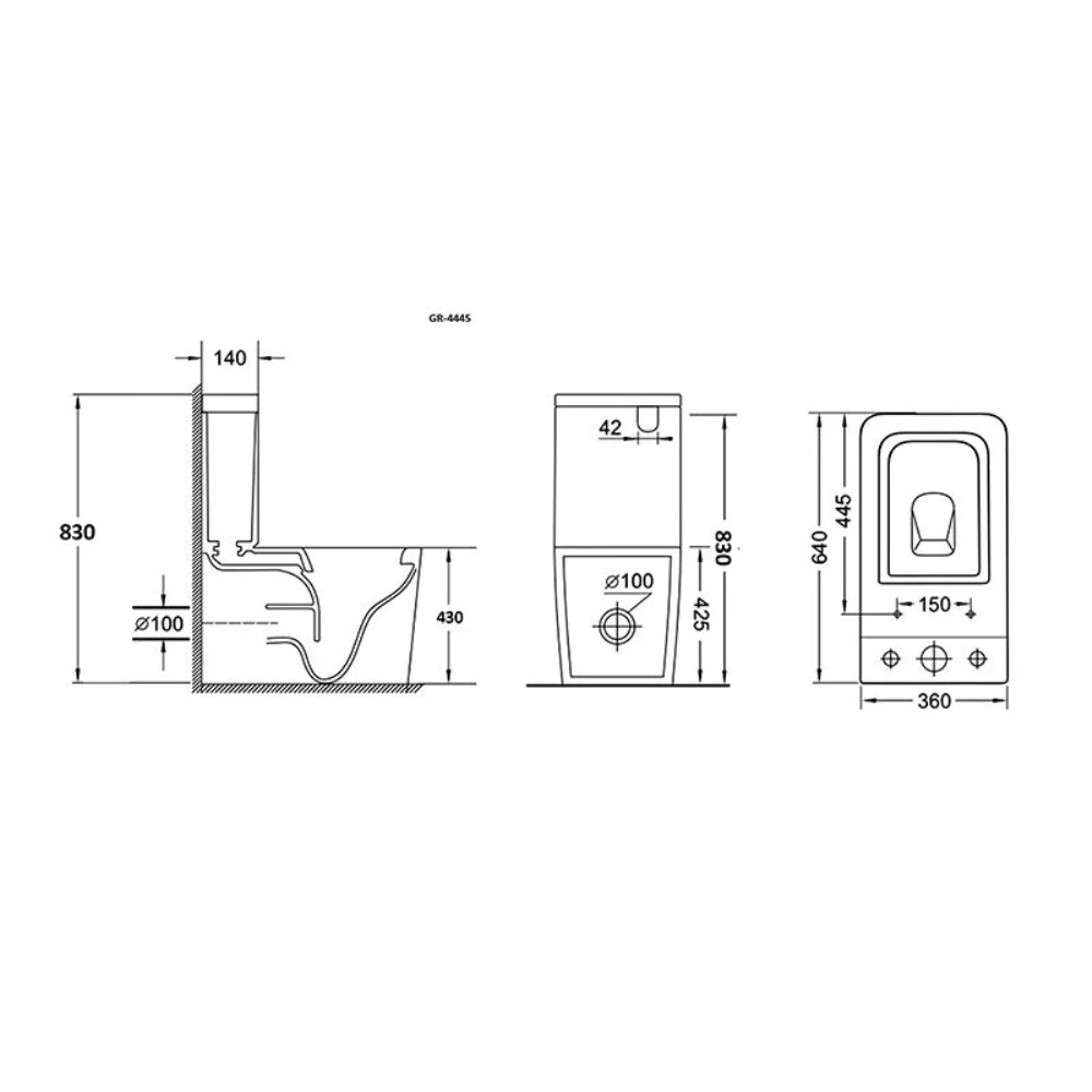 Унитаз-компакт Grossman Белый глянцевый GR-4445S Унитаз-компакт Grossman Белый глянцевый GR-4445S — изображение 5