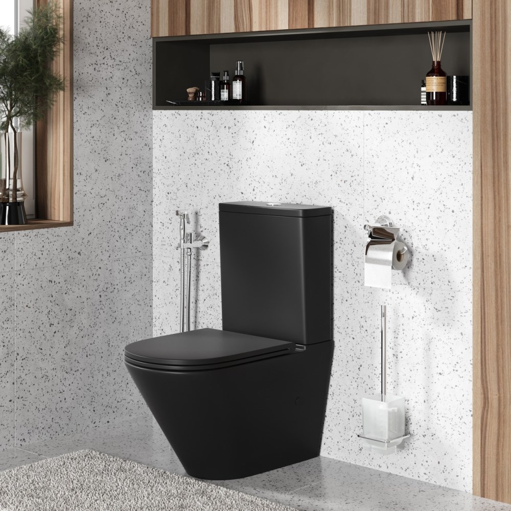 Унитаз-компакт Grossman Tornado Черный матовый GR-4450BMSQ Унитаз-компакт Grossman Tornado Черный матовый GR-4450BMSQ — изображение 3