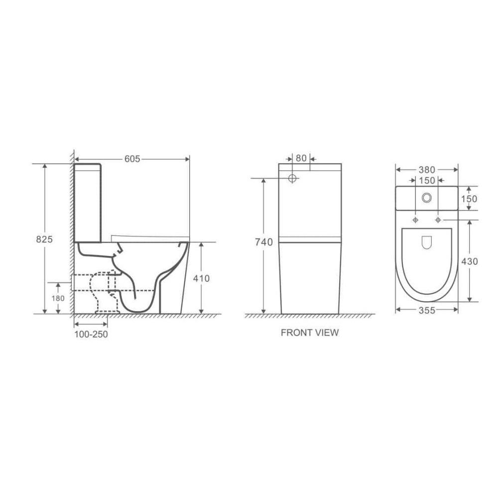 Унитаз-компакт Grossman Tornado Черный матовый GR-4450BMSQ Унитаз-компакт Grossman Tornado Черный матовый GR-4450BMSQ — изображение 5