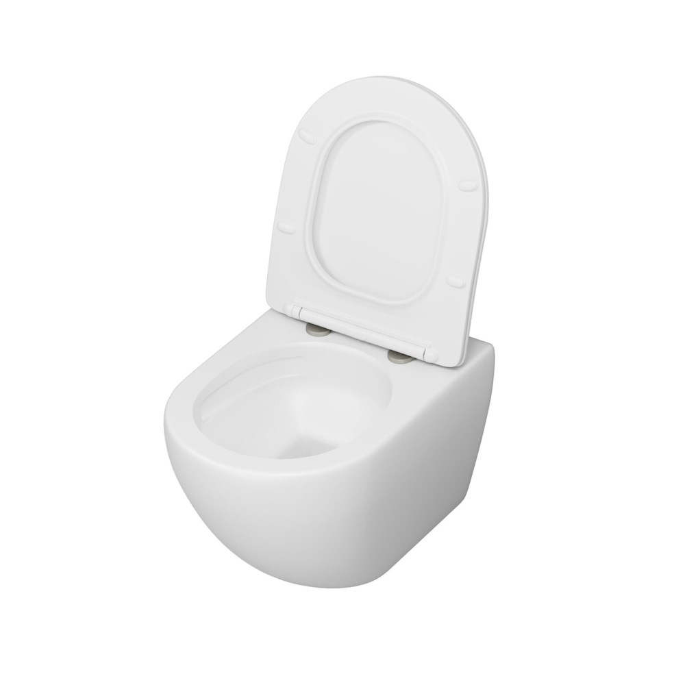 Унитаз подвесной Grossman Tornado с крышкой-сиденье Белый матовый GR-4457MSQ Унитаз подвесной Grossman Tornado с крышкой-сиденье Белый матовый GR-4457MSQ — изображение 2