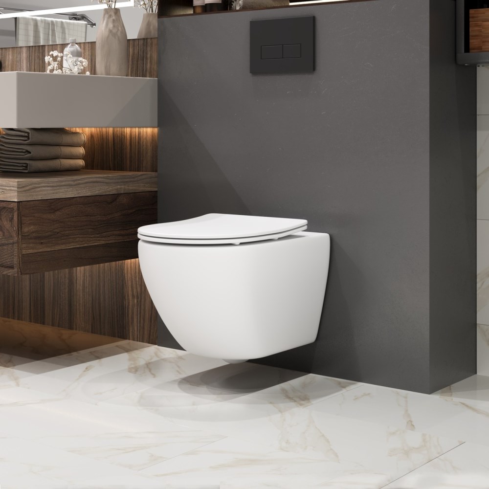 Унитаз подвесной Grossman Tornado с крышкой-сиденье Белый матовый GR-4457MSQ Унитаз подвесной Grossman Tornado с крышкой-сиденье Белый матовый GR-4457MSQ — изображение 4