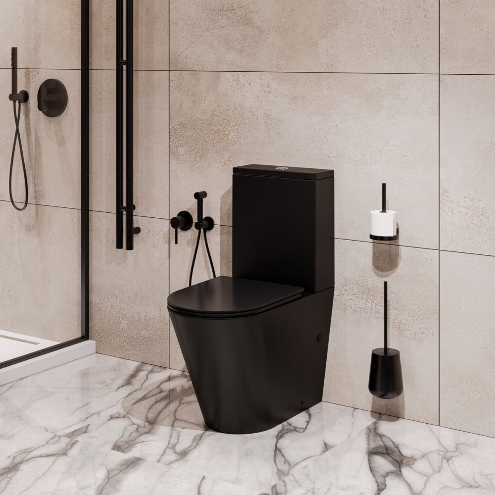 Унитаз-компакт Grossman Tornado Черный матовый GR-4458BMSQ Унитаз-компакт Grossman Tornado Черный матовый GR-4458BMSQ — изображение 4